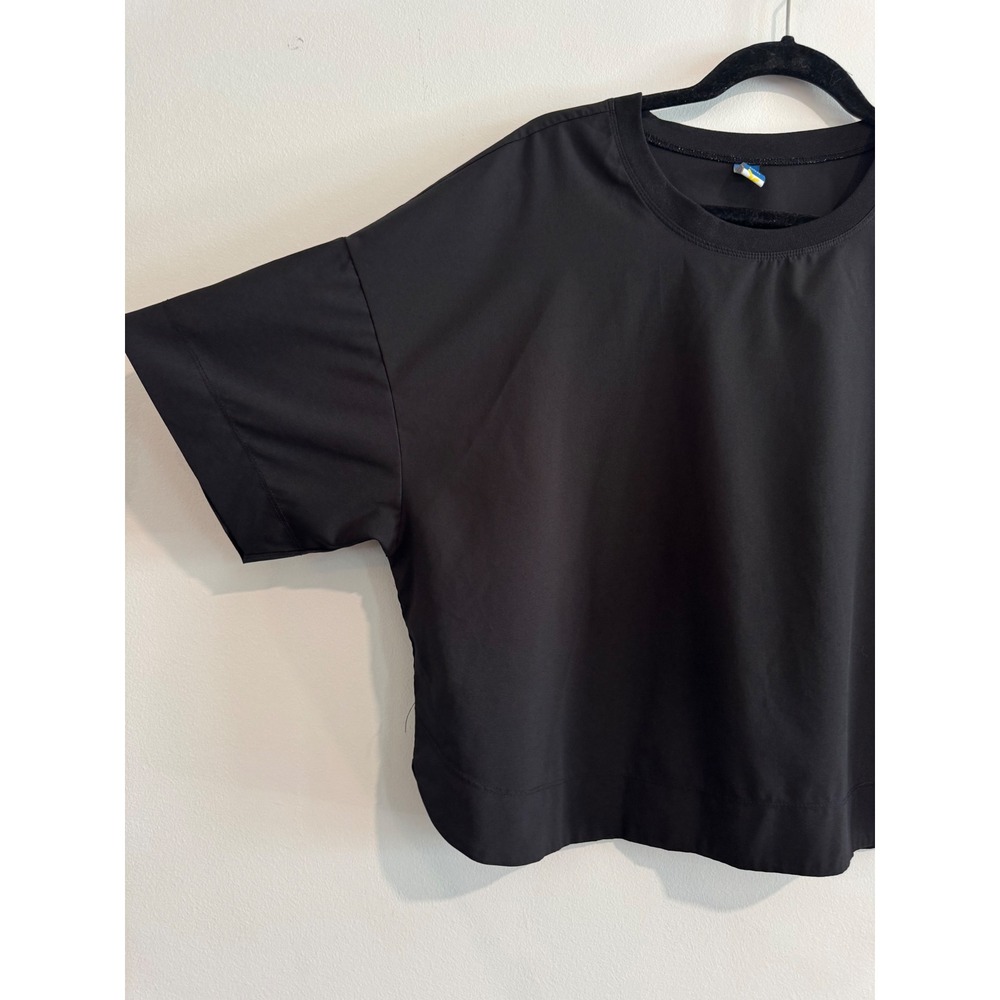 Old Navy StretchTech Boxy T-Shirt Womens XL Black Moisture‎ Wicking Top - Picture 2 of 8